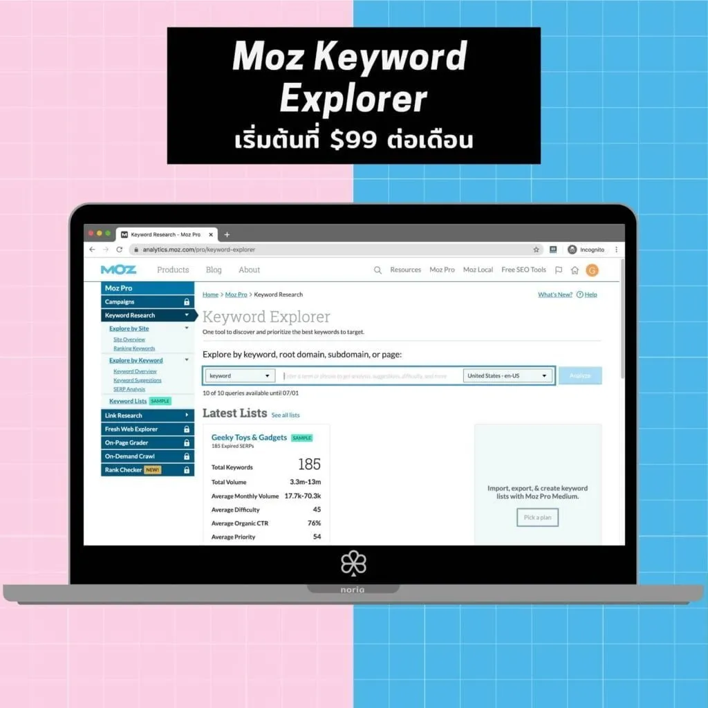 Moz Keyword Explorer