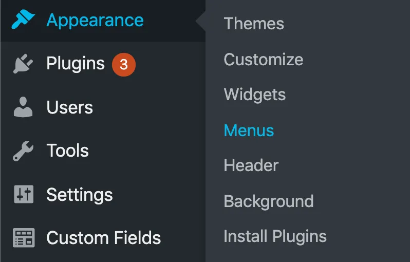 wordpress menu1