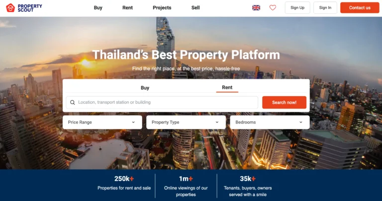 PropertyScout Thailand website