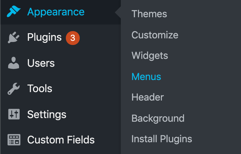 wordpress menu1