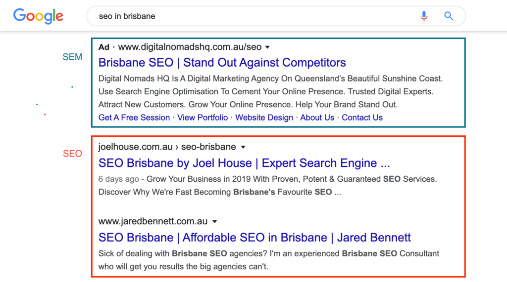 SEM & SEO Example
