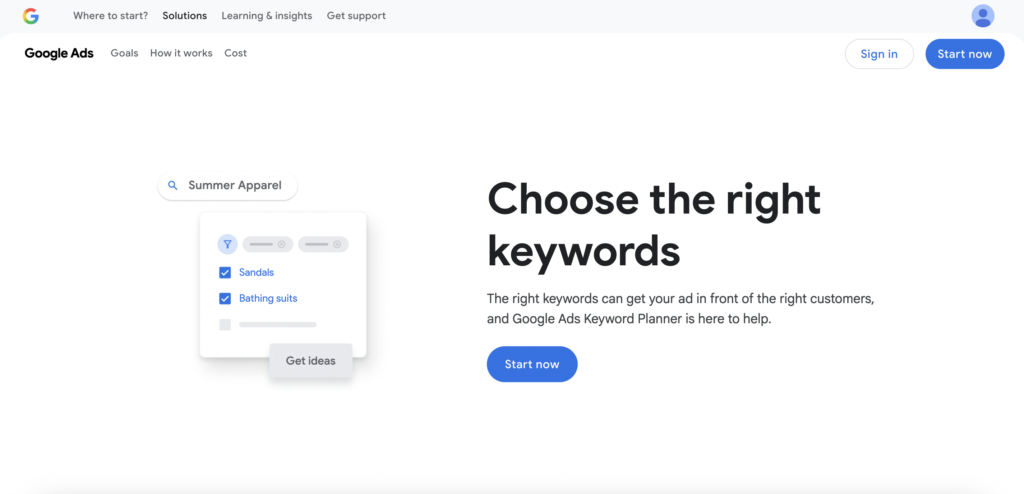 Google Keyword Planner